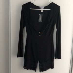 Black Fashion Nova Bodycon Jumpsuit